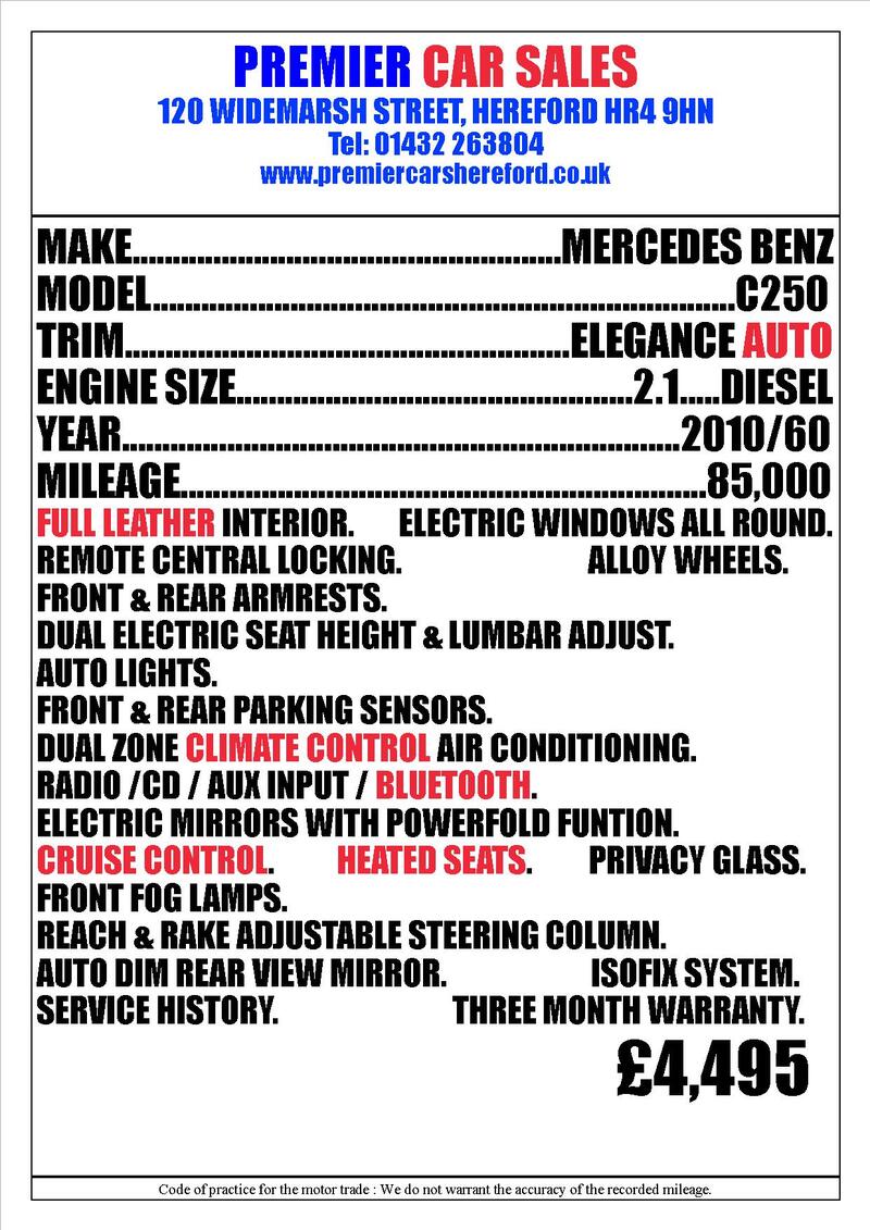 MERCEDES-BENZ C CLASS